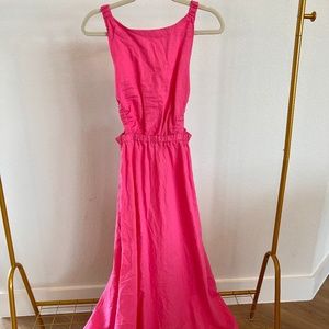 Pink Backless Dress